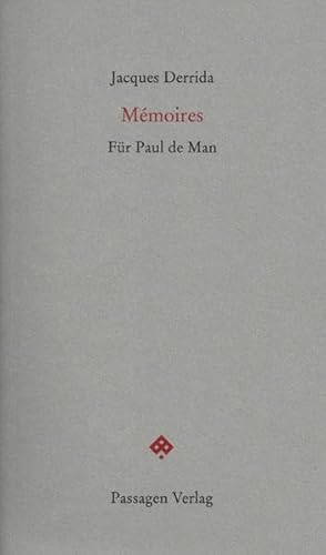 Mémoires: Für Paul de Man (Passagen Forum)